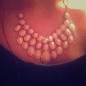 Pink and gold statement necklace