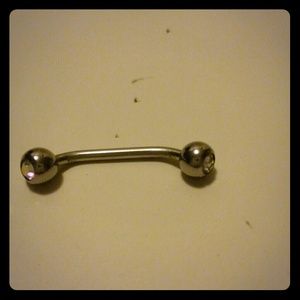 Flat barbell body jewelry