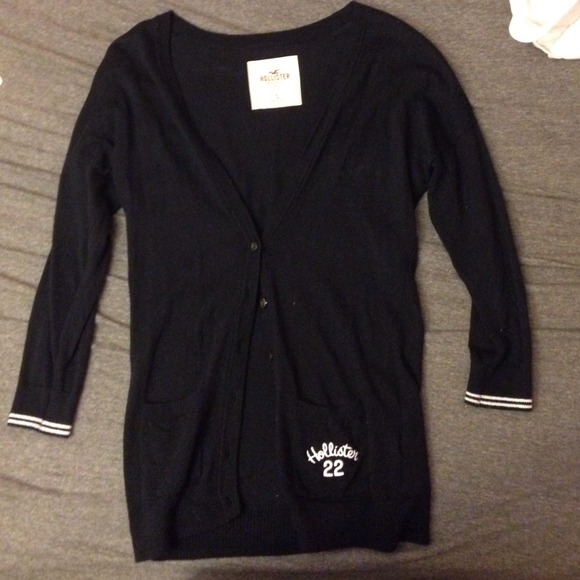 Navy blue button up cardigan