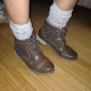 Taupe ankle boots