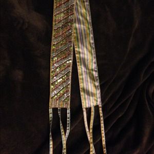 Multi-colored sequined belt