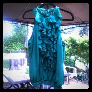 Green Ruffle Blouse  💚