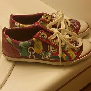Multicolored authentic coach shoes