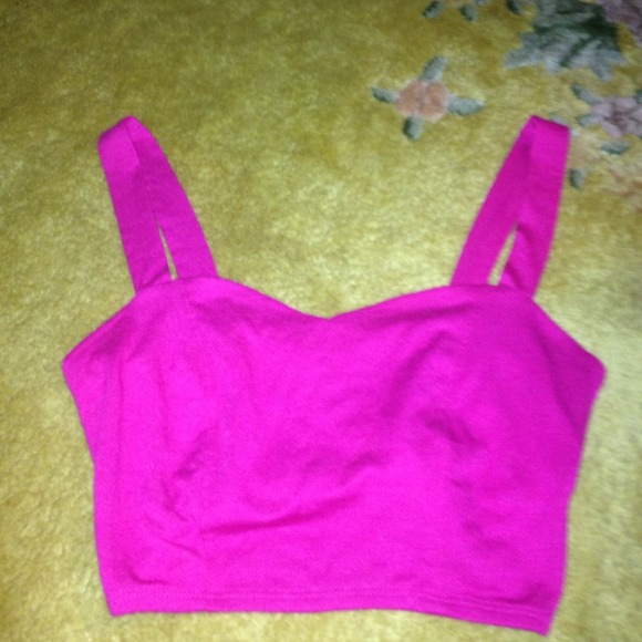 Fushia cropped top from Pacsun