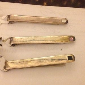 Bundle Sterling silver money clip & Rabbit fur