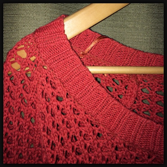 Red Knit Top - Picture 2 of 5