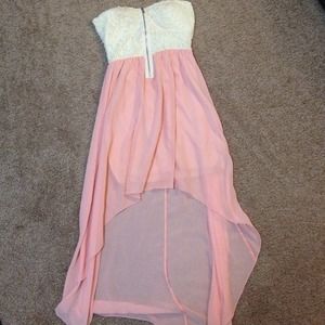 Pink & White high low dress