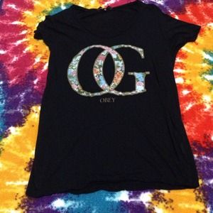 Floral Obey T-shirt