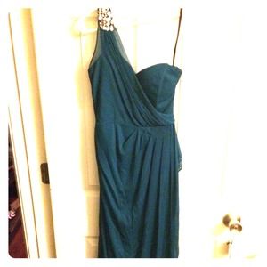 Teal formal long dress