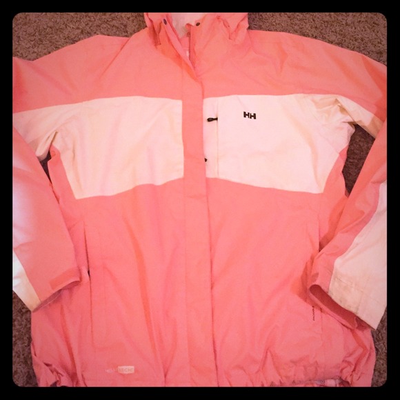 🔴SOLD🔴White/Pink Helly Hansen Jacket 💕💖