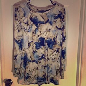 Watercolor print top