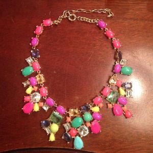 J Crew Color Mix Statement Necklace