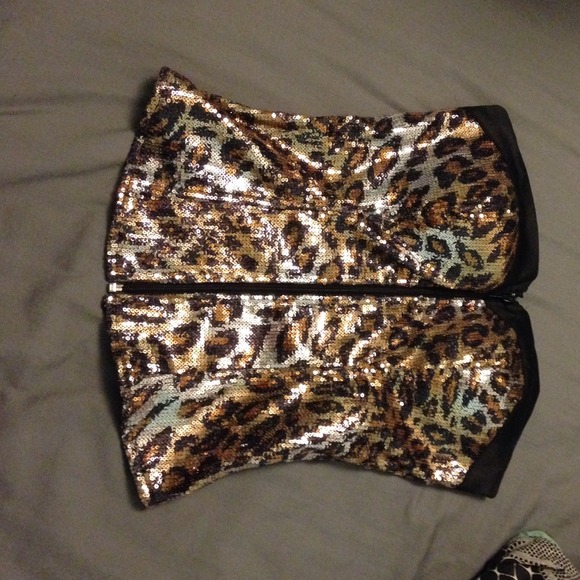 Cheetah print corset