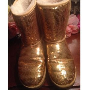 gold sequin UGG