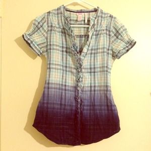 Flannel button up top