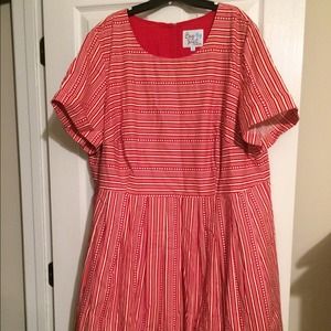 Red & White ModCloth dress 4X