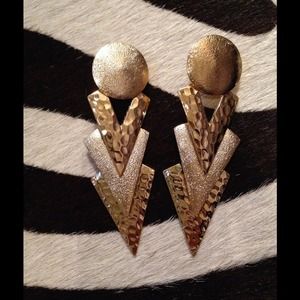 SOLD Gold statement earrings