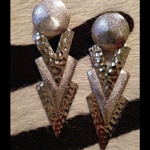 Silver statement earrings