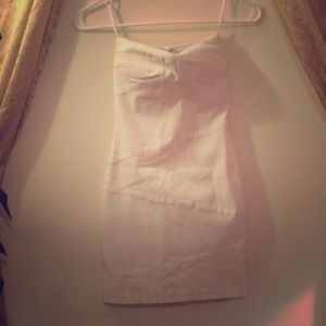 All white right fit mini dress