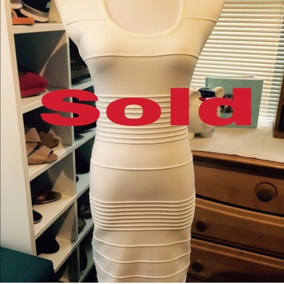 White bandage dress