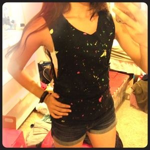 Paint splattered top