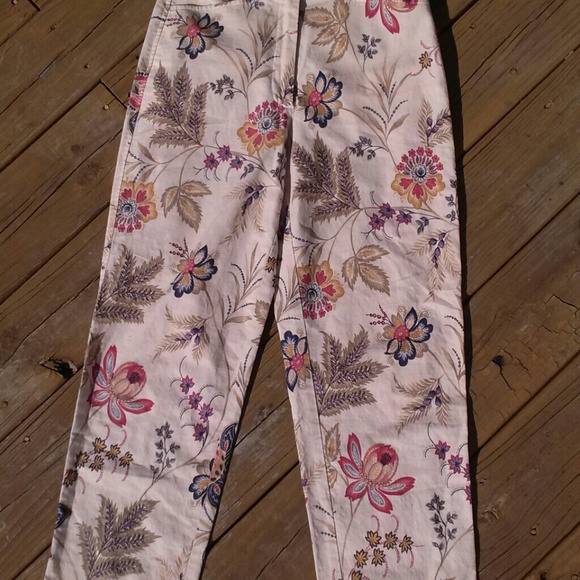 Vintage floral print pants