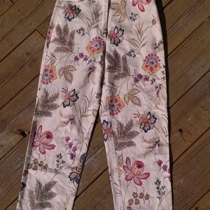 Vintage floral print pants