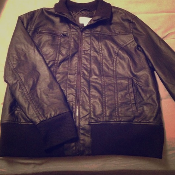 Fab Faux Leather jacket NWT