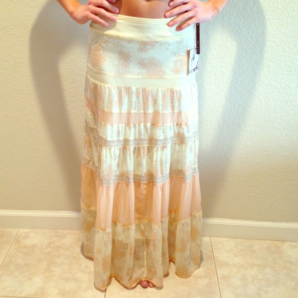 Silk Chiffon Maxi Skirt