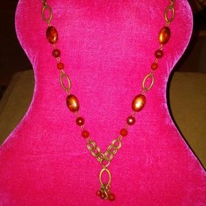 Red beaded necklace. ( Premier Design )