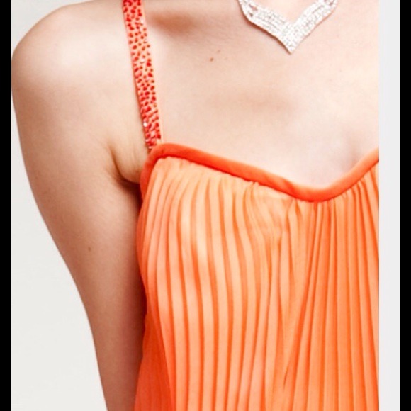 HOST PICK ❤️🎉 11/22 Orange Hand Pleated Dress - Picture 3 of 4