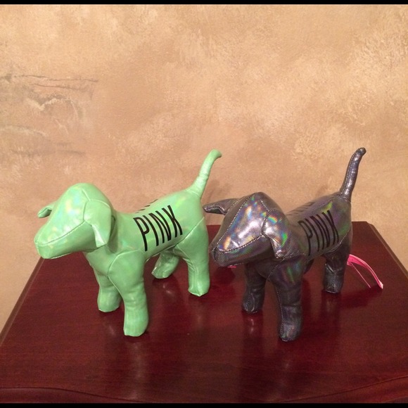 Two VS pink dogs