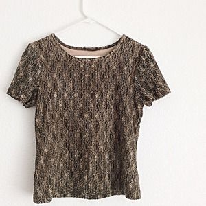 Beige and Emerald Tapestry Top