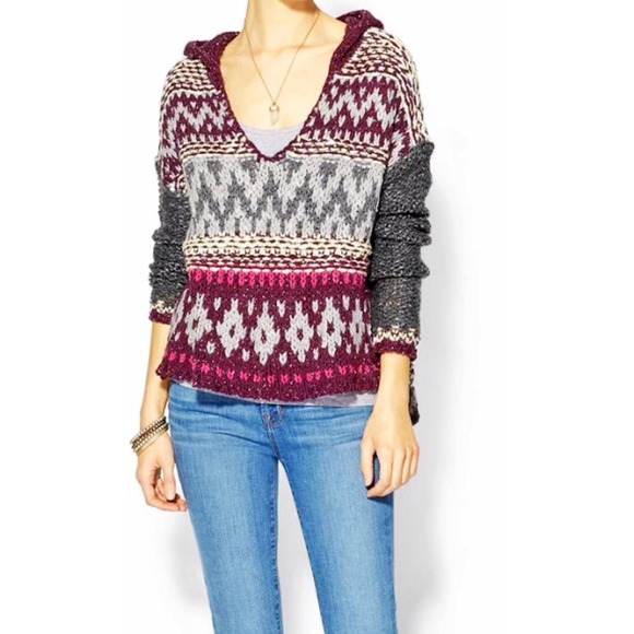 SOLD locally HP, 11/7! Free People hooded pullover - Picture 2 of 3
