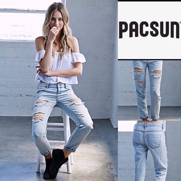 Pacsun boyfriend ripped gynie bullheadJeans