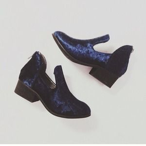 Velvet cut out boots