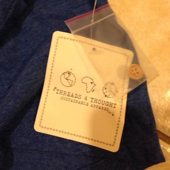 Blue Beaded Button Down Crop Top - Picture 4 of 7