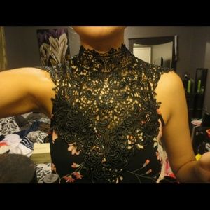Floral lace shirt