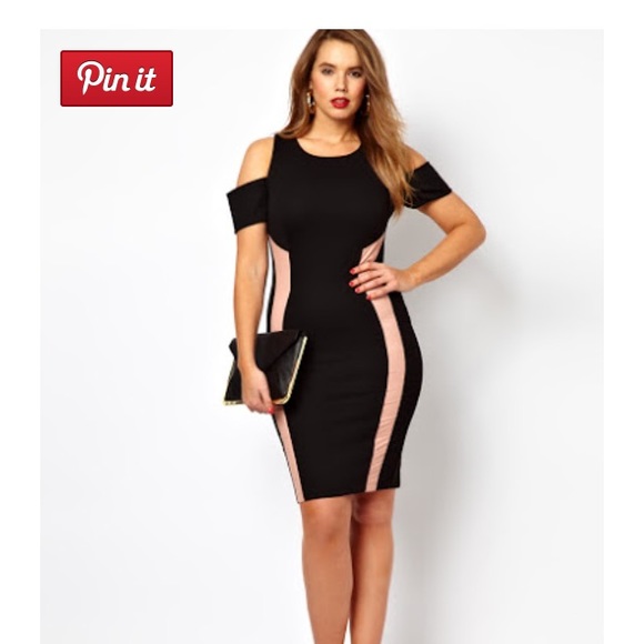 BNWOT Asos Curve Cold Shoulder Dress - Picture 3 of 3