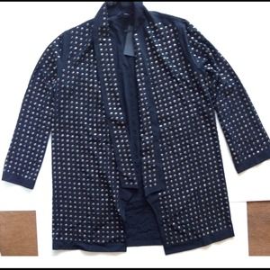 Super EDGY Black studded cardigan