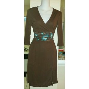 BCBG brown dress