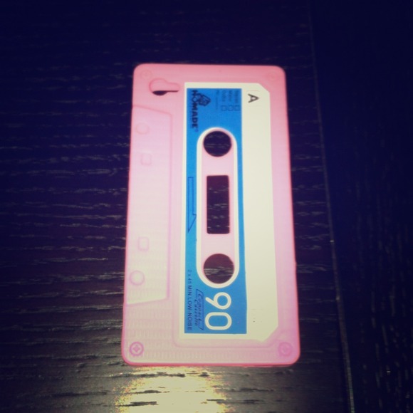 iPhone 4/4s pink tape rubber case