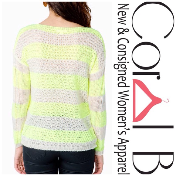 Neon Striped Sweater - Picture 2 of 2