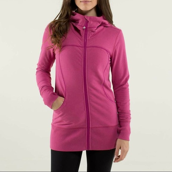 Pink lululemon  live simply hoodie