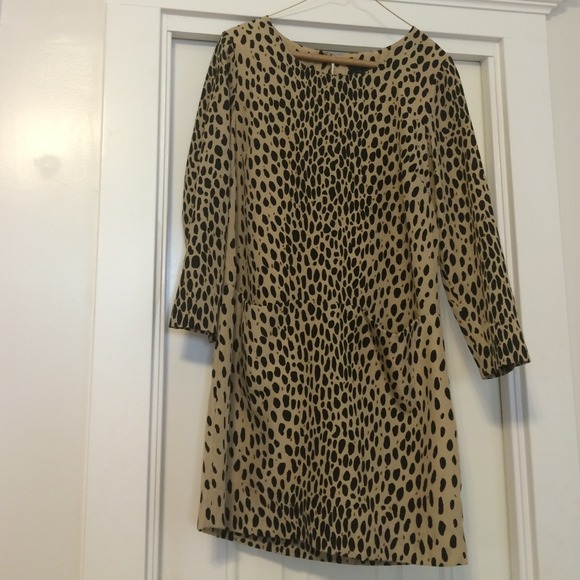 J crew Jules dress in leopard print