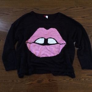 WATCH THE GAP Lips Knit Sweater - Large