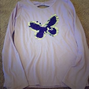 Girls Long Sleeve Butterfly Top