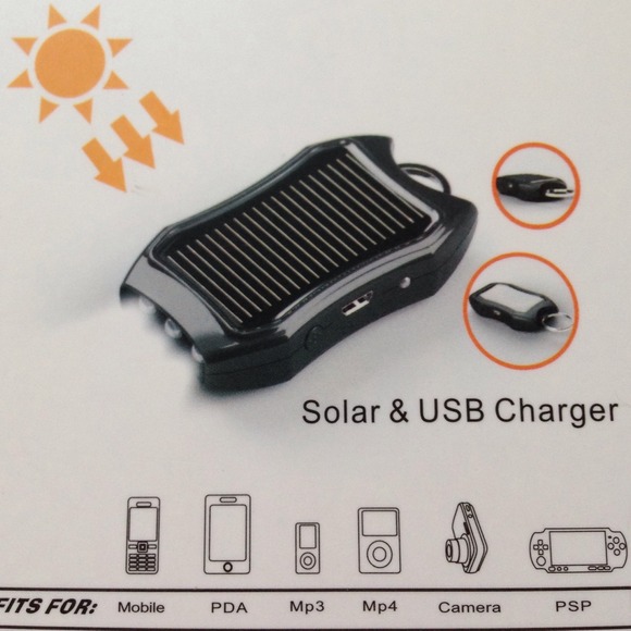 Solar charged powerbank for Android MP3 PSP & more