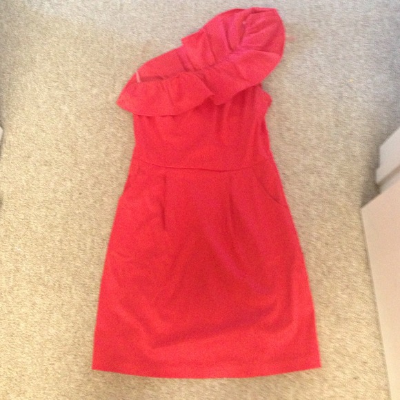 Forever 21 coral pink formal cocktail dress - Picture 2 of 2