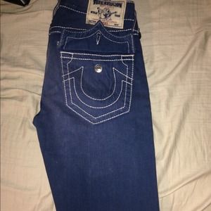 Ink blue True Religion Jeans Faded black trues